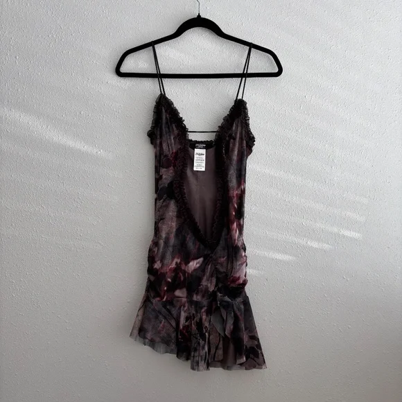 Jaded London Black and Purple Mini Dress - Picture 3 of 8